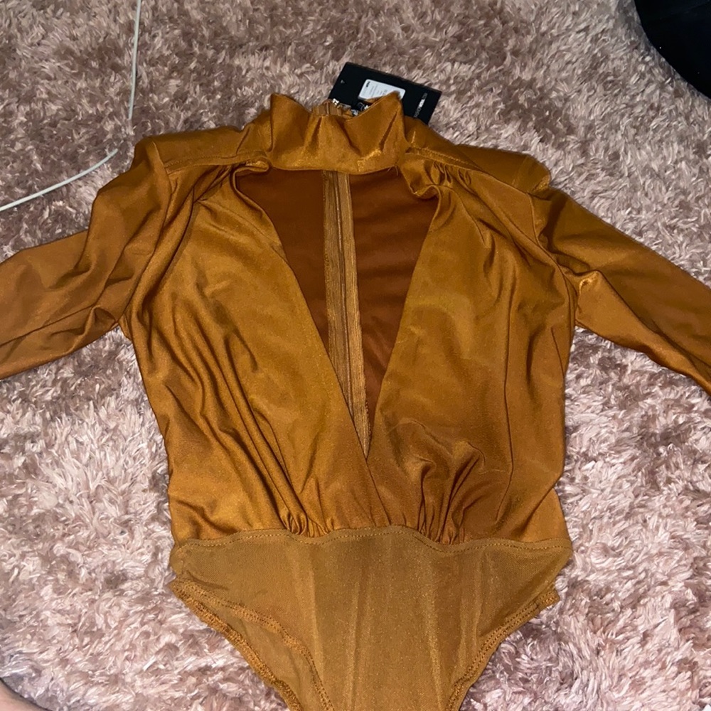 Fashion Nova Mustard Bodysuit